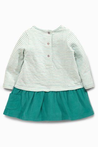 Green Stripe Cord Dress (0mths-2yrs)